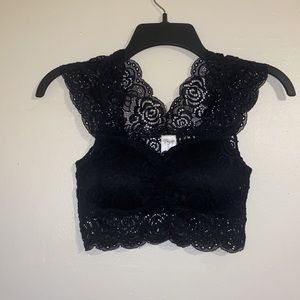 Black lace bralette size Small